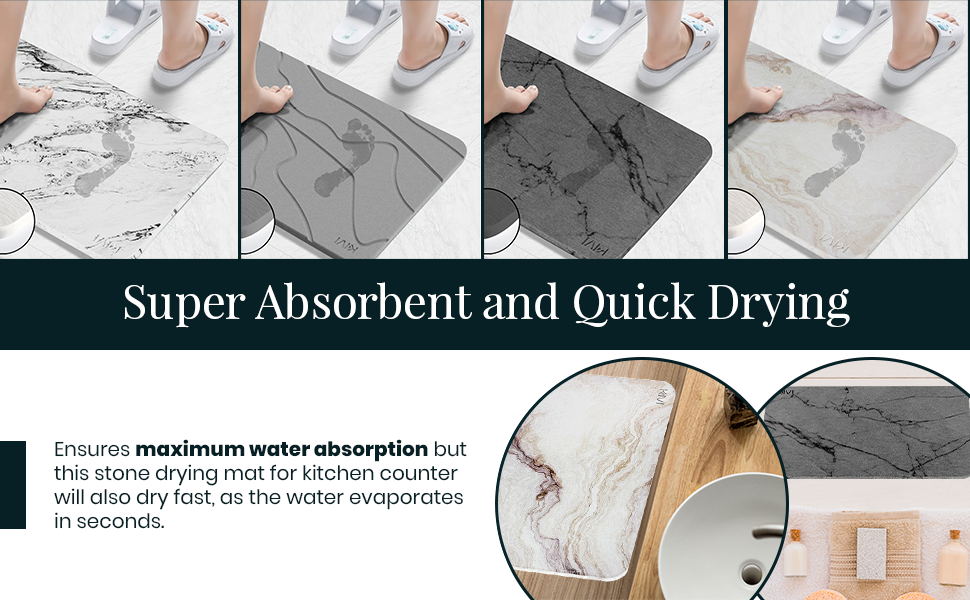 Kivi Stone Bath Mat Diatomaceous Earth Bath Mat Non