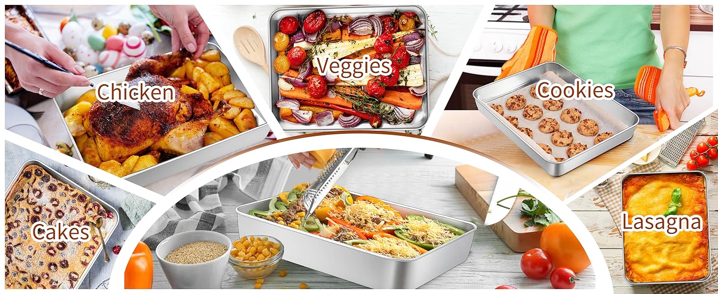 Stainless Steel Baking Sheet Pan Set of 3