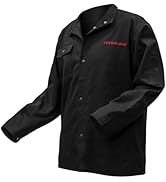 YESWELDER Flame Resistant (FR) Cotton Welding Jacket, NFPA2112 9oz, Light Weight Fire Retardant W...