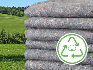 made from 100% recycled cotton