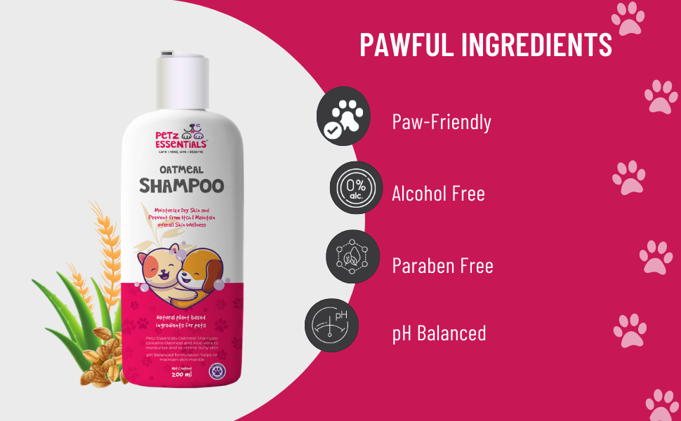 Buy Petz Essentials Oatmeal Anti Itch, Moisturizing Dog Shampoo,200ml