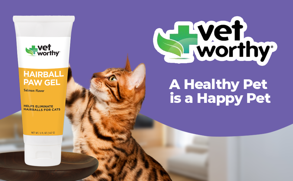 B0741DQPY4 - Vet Worthy Hairball Paw Gel Aid for Cats (5 oz)