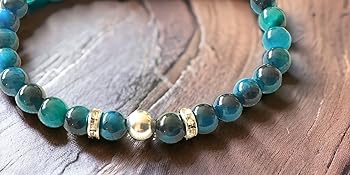 Handmade Schutzstein blaues Tigerauge gegen_bösen-blick Devileye  Perlenarmband steinfixx blau