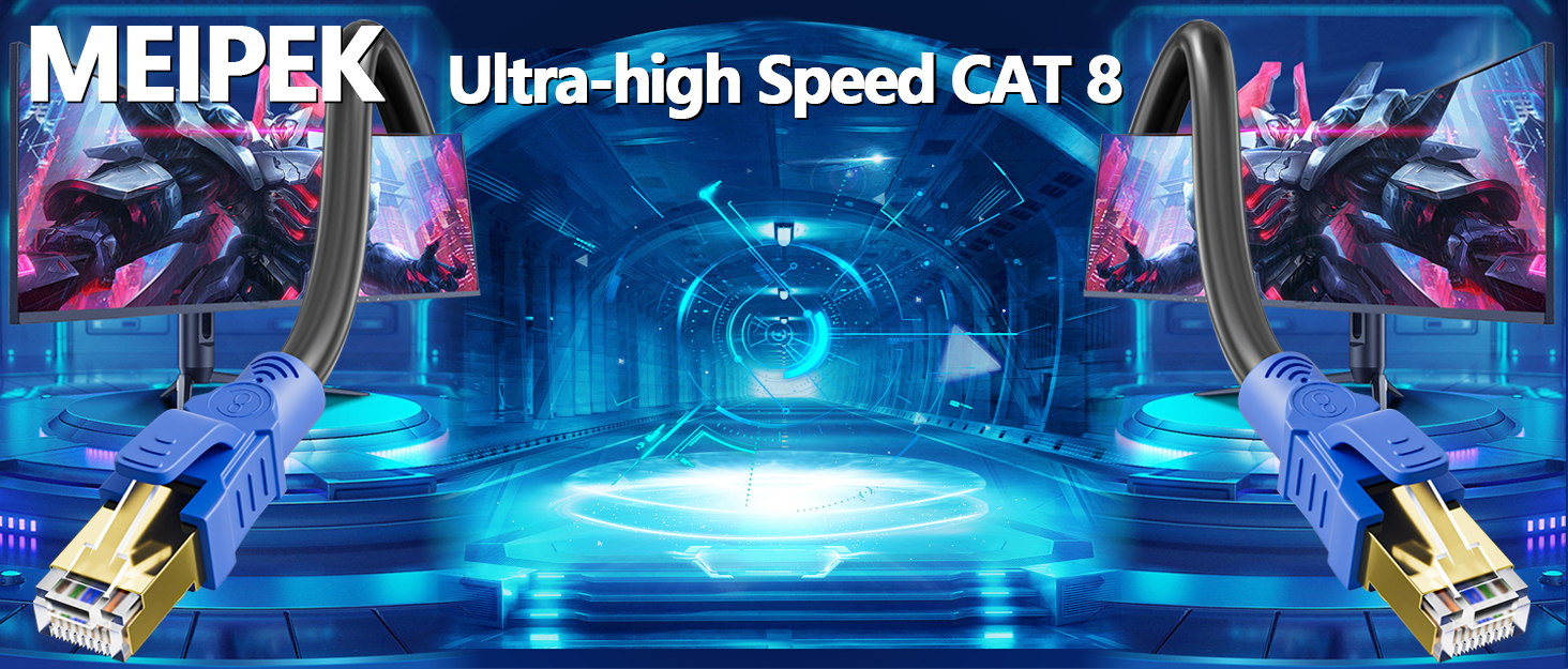 Cable Cat 8 15 metros, Cable de Red de Alta Velocidad