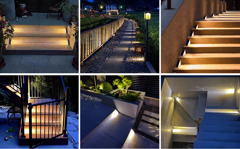 SuperStairLED Outdoor LED Stair Lights Step Lights, Solar Deck Lights