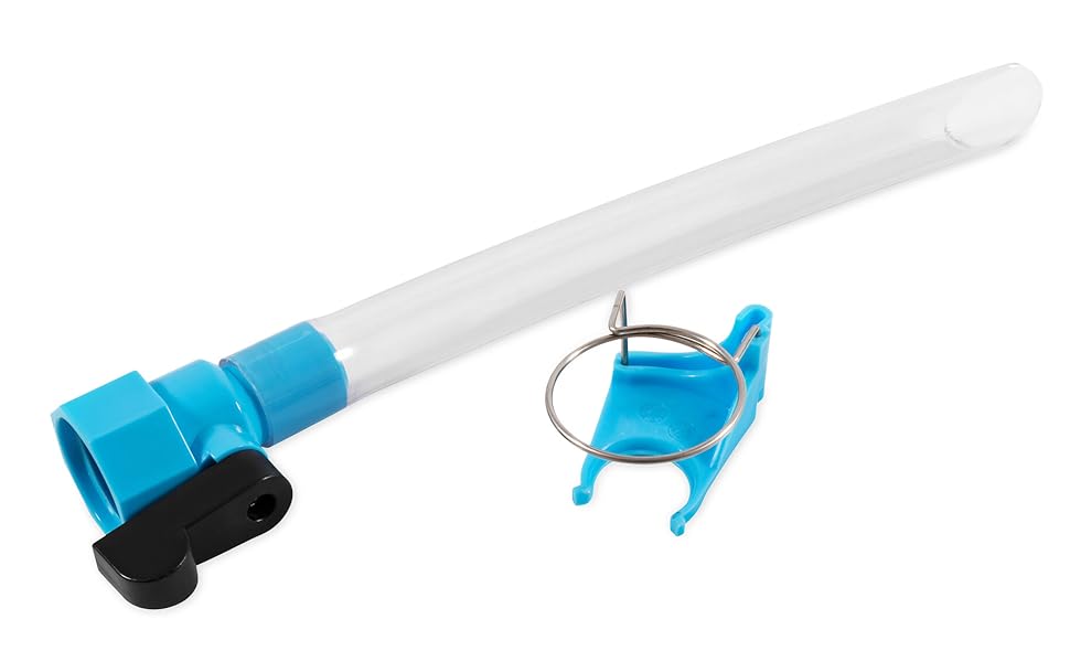 Camco 40004 RV Gravity Water Fill Adapter with Shut Off Valve and Clip