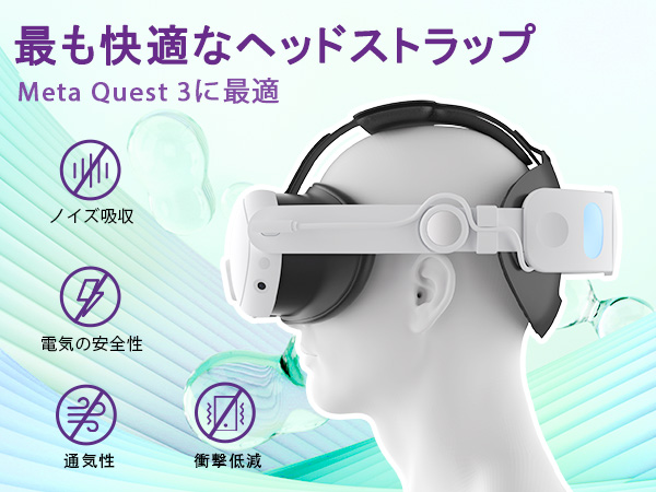  Quest 3 512GBバッテリー付きストラップフェイスクッション Meta Quest 3/3s】神機能が搭載されたバッテリー付きストラップ