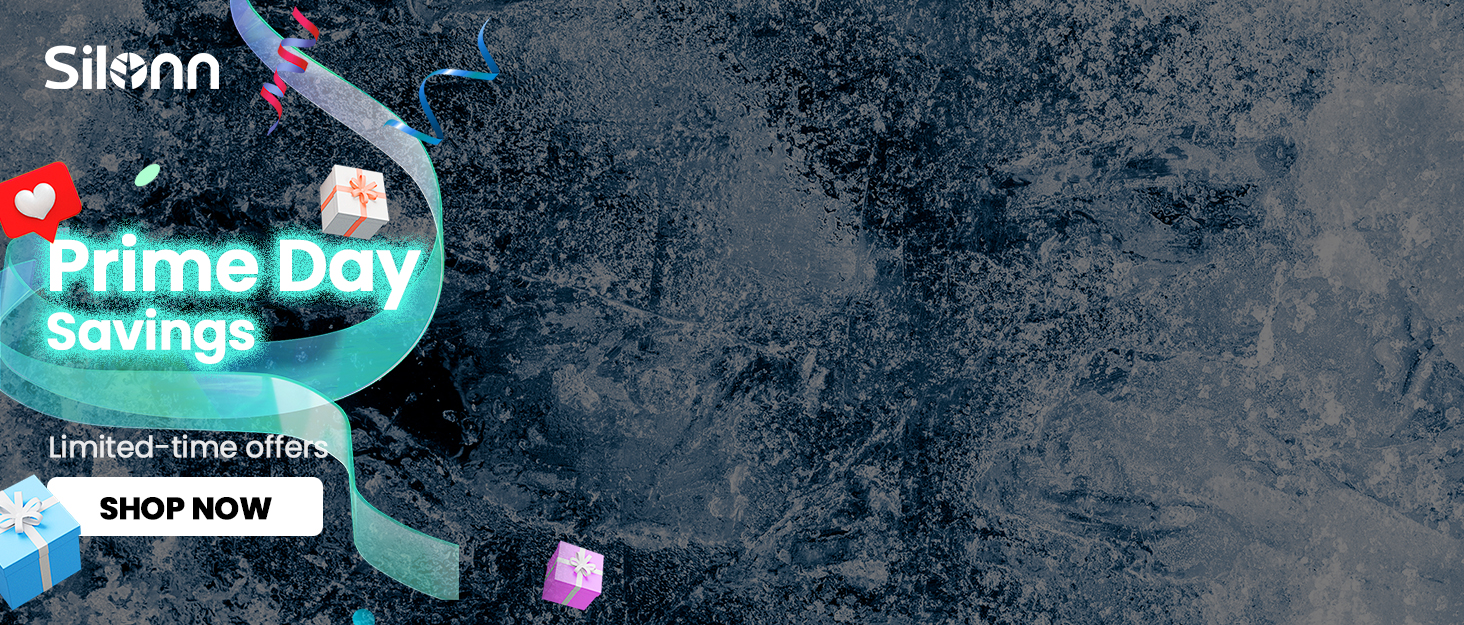 Silonn Nugget Ice Maker Timer Ice Machine with SelfCleaning, 44lbs per Day Pebble