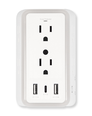 usb wall charger surge protector