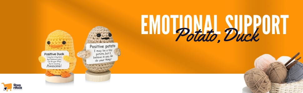 Positive Potato, Emotional Support Pickle, Emotional Support Gifts, Positive Crochet