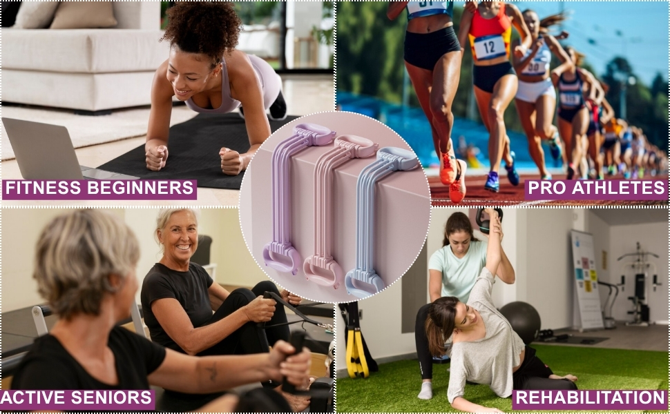 Elastic Latex Resistance Exercise Band with Non-Slip Handle