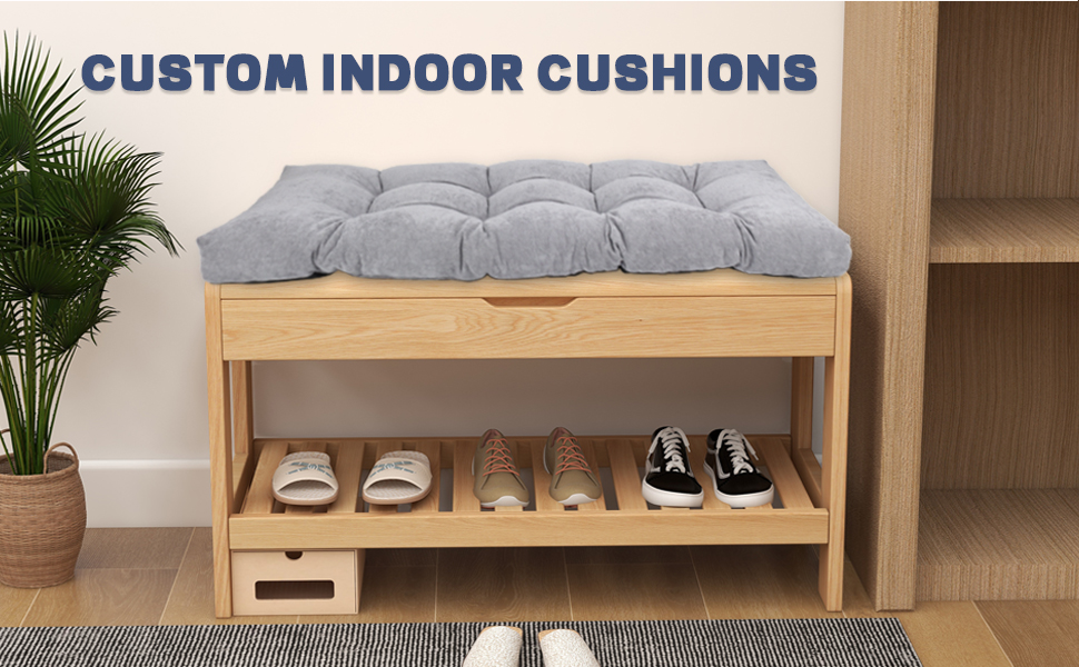 ROFIELTY Bench Cushion 45x18 inch, Patio Furniture Cushions, Indoor/Outdoor Anti