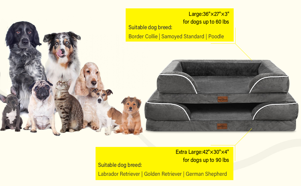 Comfort Expression XL Dog Bed with Bolster, Waterproof
