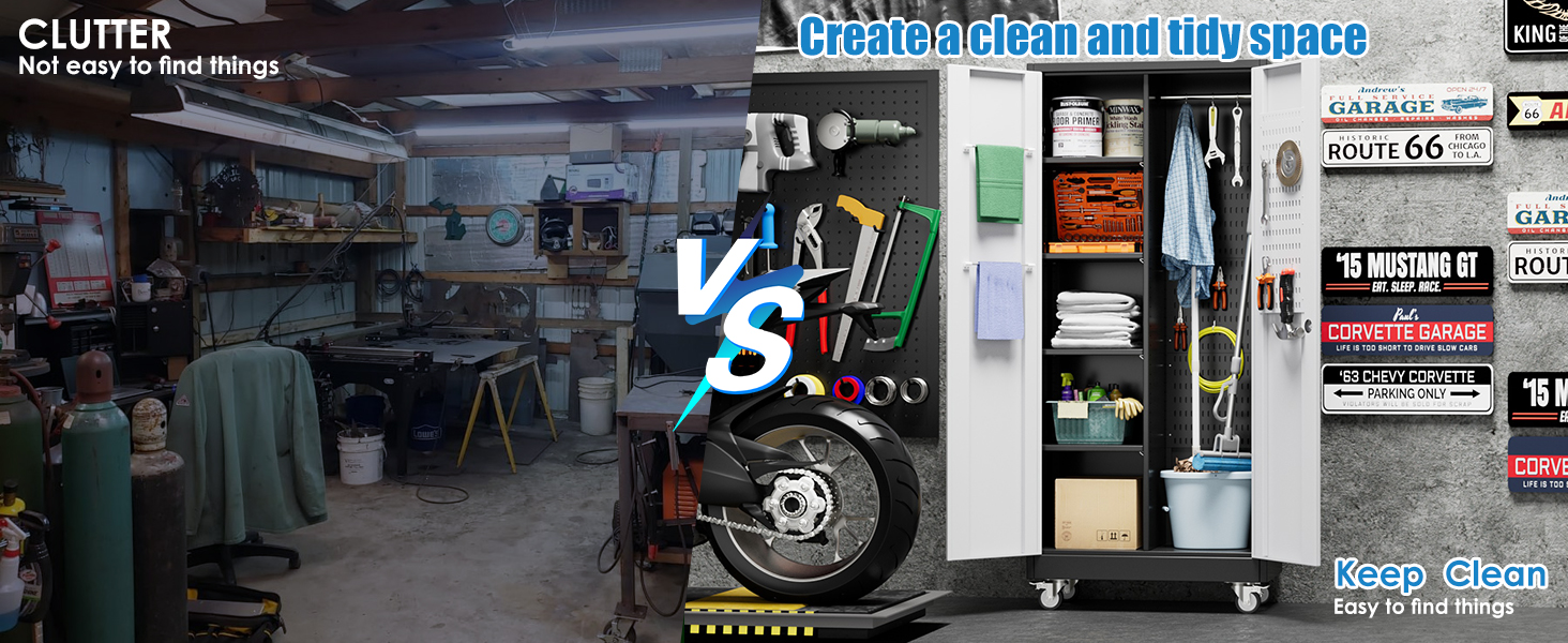 Broom Closet Storage Cabinet