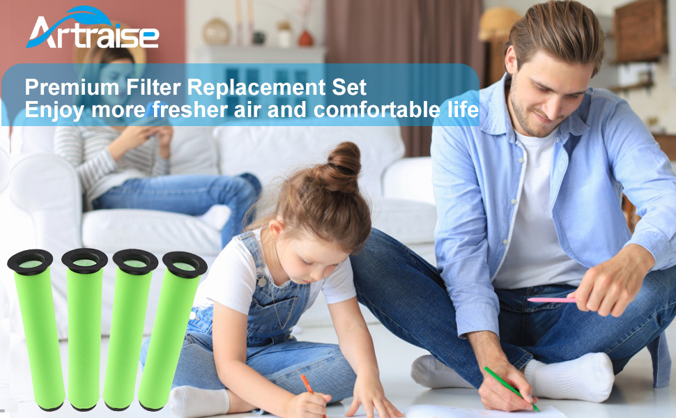 Artraise Filters for Gtech Air Ram MK2 K9 4 Packs Replacement Stick