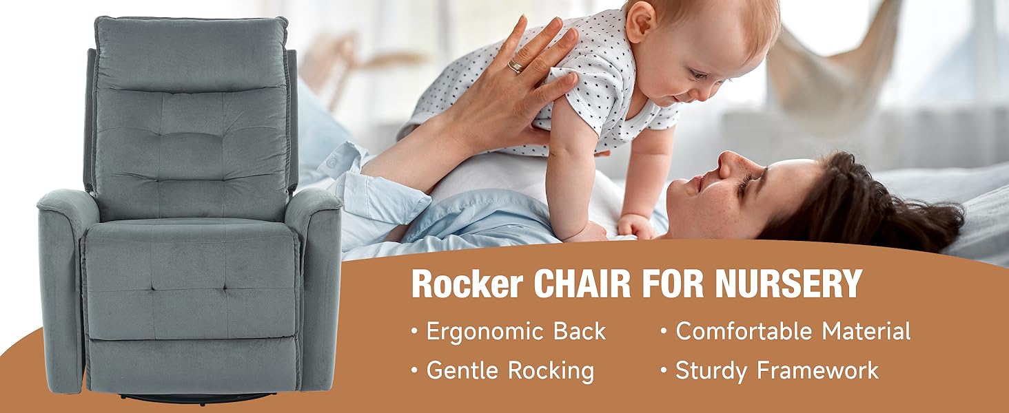 Recliner Rocking Chair for Nursery