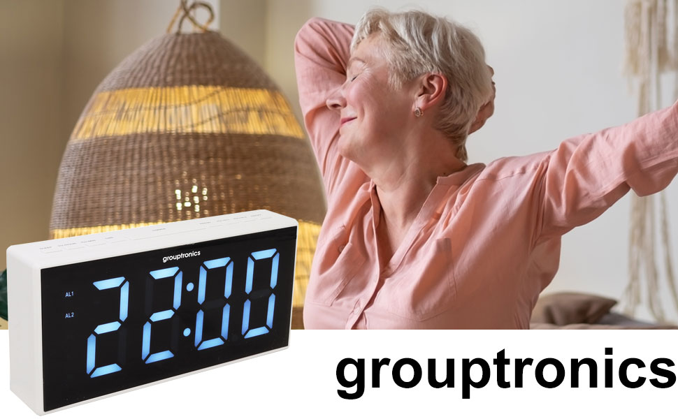 Big numbers clock radio alarm