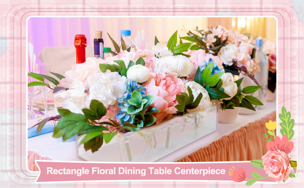 Flower Vase Acrylic Rectangular Floral C... 3 1