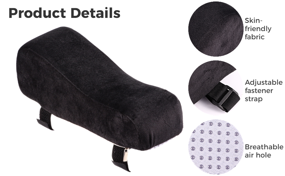 Office Chair Armrest Pads 2PCS Ergonomic Memory Foam Chair Arm Rest Cover Pillows