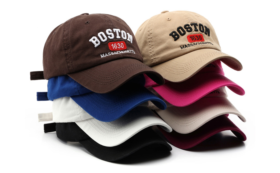 Boston Cap Unisex Baseball Cap Sun Hat Adjustable Trucker