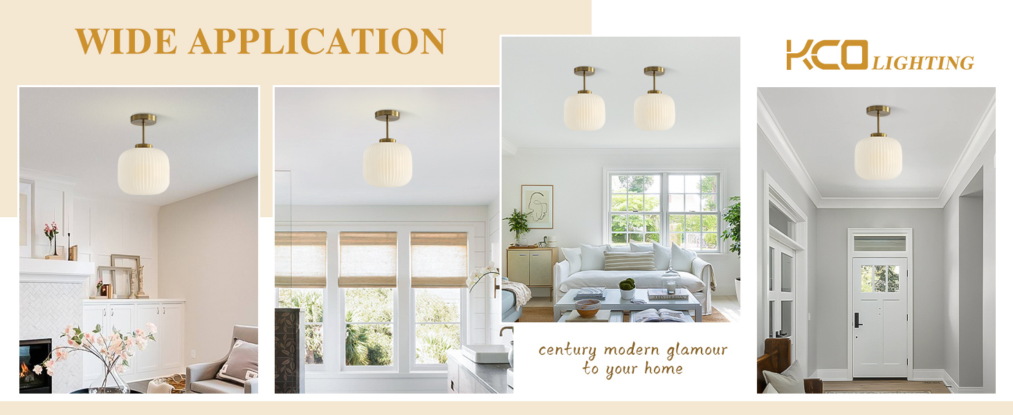 Milk Glass Ceiling Light Fixture