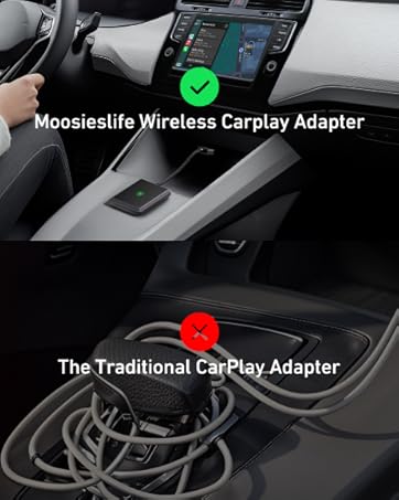 Apple - ルーシー Amazon.com: Moosieslife 2 in 1 Wireless Carplay Adapter