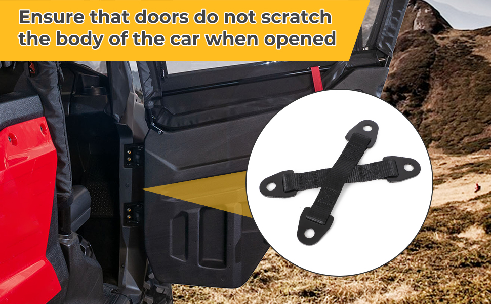Motorparty Door Limiting Straps for Honda Pioneer 1000