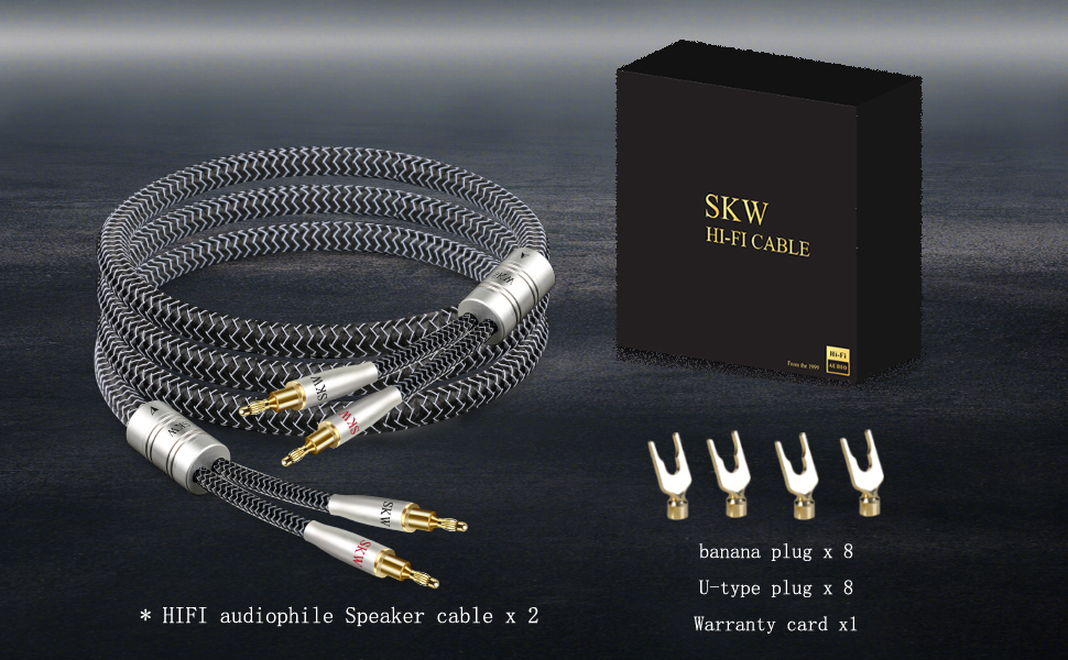 Amazon.com: SKW High End WG Series A Pair Speaker Cable with