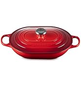 Le Creuset Enameled Cast Iron Signature Oval Casserole, 3.75 qt., Cerise