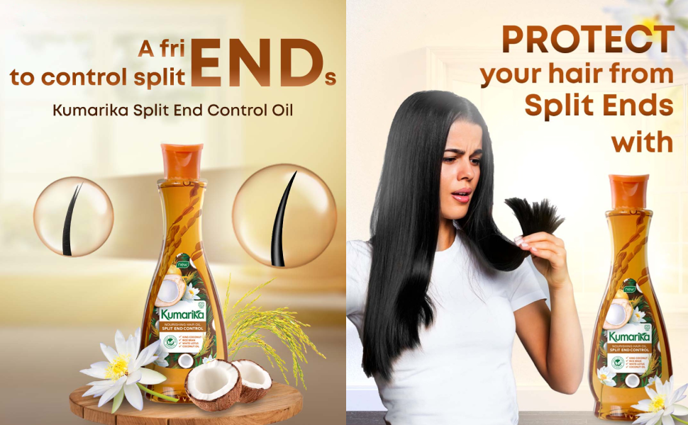 Kumarika Nourishing Hair Oil Split End Control 200ml pack Reduce Split