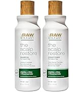 Raw Sugar Scalp Restore Hair Care Bundle, Shampoo and Conditioner Set with Jojoba, Aloe and Niaci...