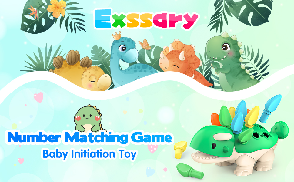 Montessori Toys for 1 2 Year Old, Exssary Dinosaur Toys Baby Toys 1218