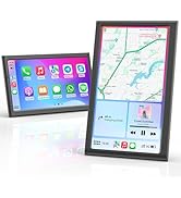 Krunia 7" Wireless Portable 60FPS Car Play Screen for Apple CarPlay & Android Auto, Portrait and ...