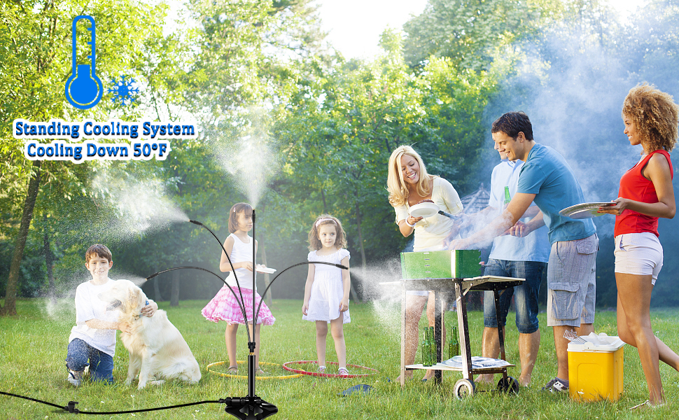 Cokacot 26Ft Standing Misting System 360°Adjustable