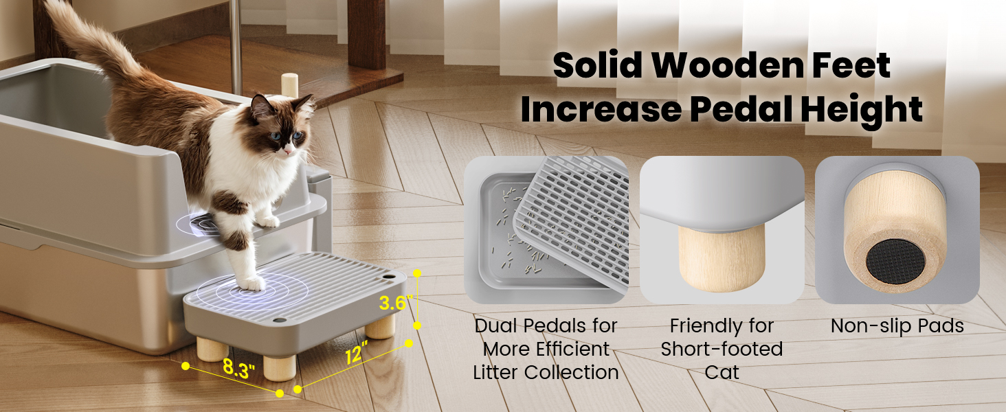 Litter box cat steel stainless extra large lid metal high sides scoop kitty cleaning xl pet jumbo