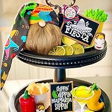 summer colorful margarita faux food decor tiered tray display