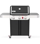 Weber Genesis E-325 Liquid Propane Gas Grill for Outdoor Cooking, 3 Burners, Black