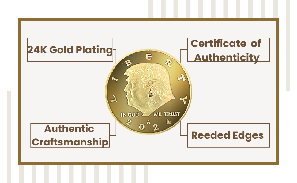 Amazon.com: Aizics Mint Donald Trump Gold Coin 2020 with