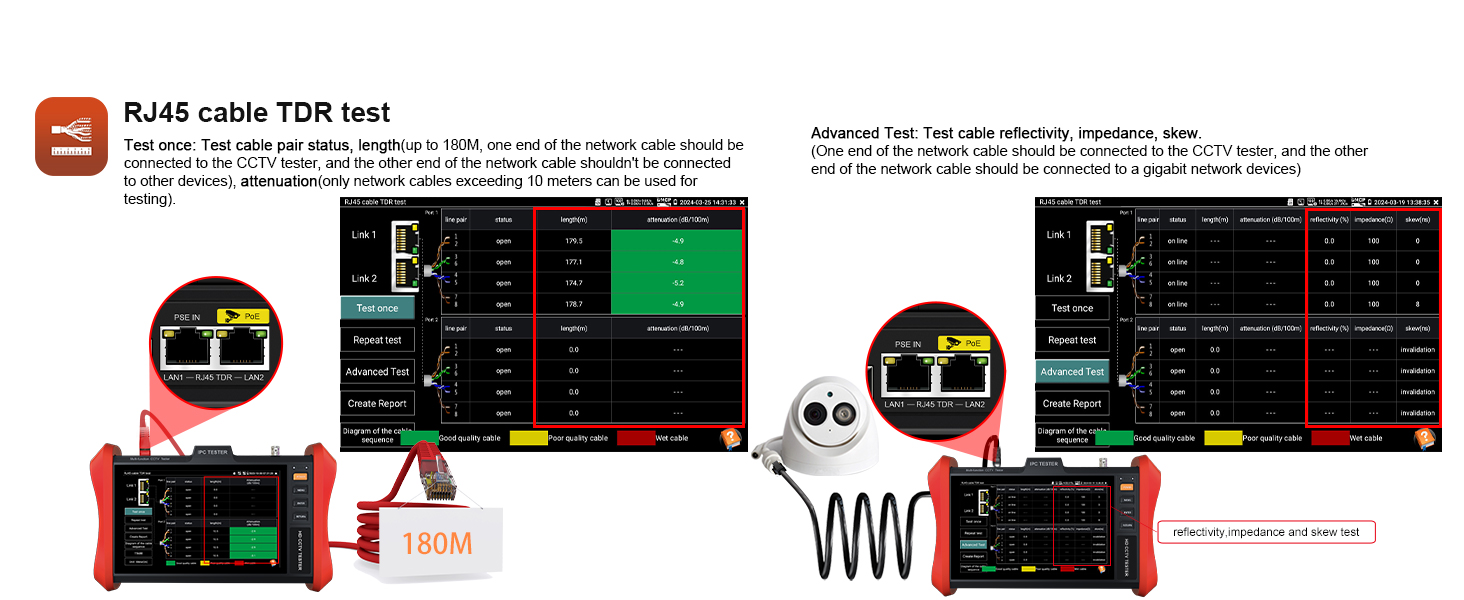 IP Camera Tester with POE CCTV tester IPC tester ip and analog camera tester