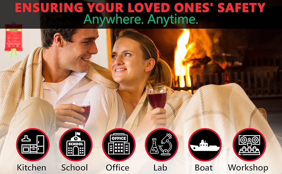 Anywhere Anytime prepared hero kitchen fire blanket fireblanket fireblanket reusable fire blankets