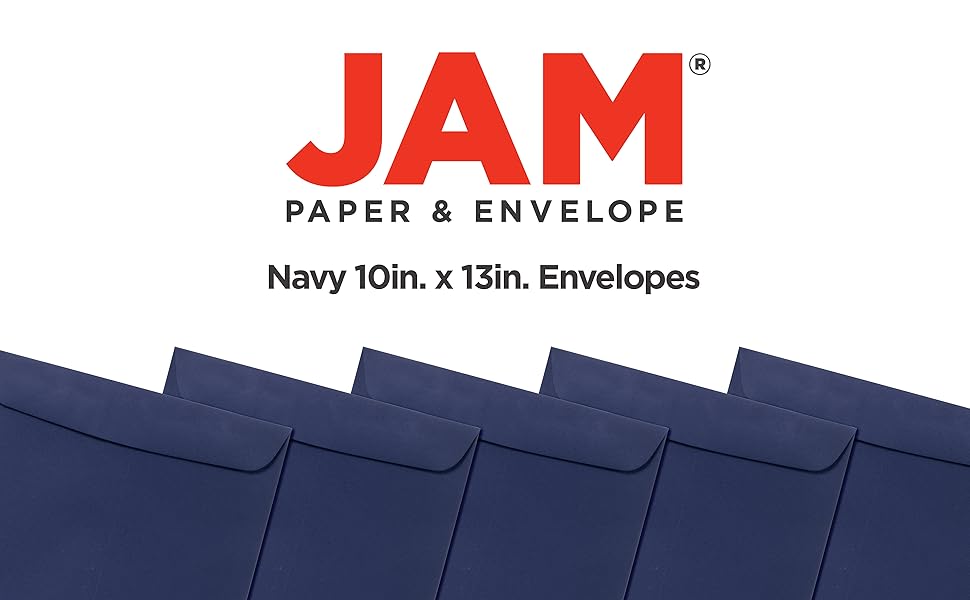 jam paper navy blue 10 x 13 envelopes