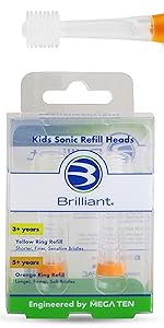 brilliant kids sonic character electric toothbrushes refill heads refills replacement