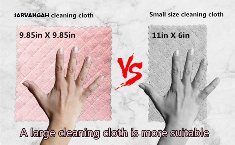 Perfect SIze 25 cm * 25 cm - Thick Microfiber - Kitchen Towels to meet all your daily household use