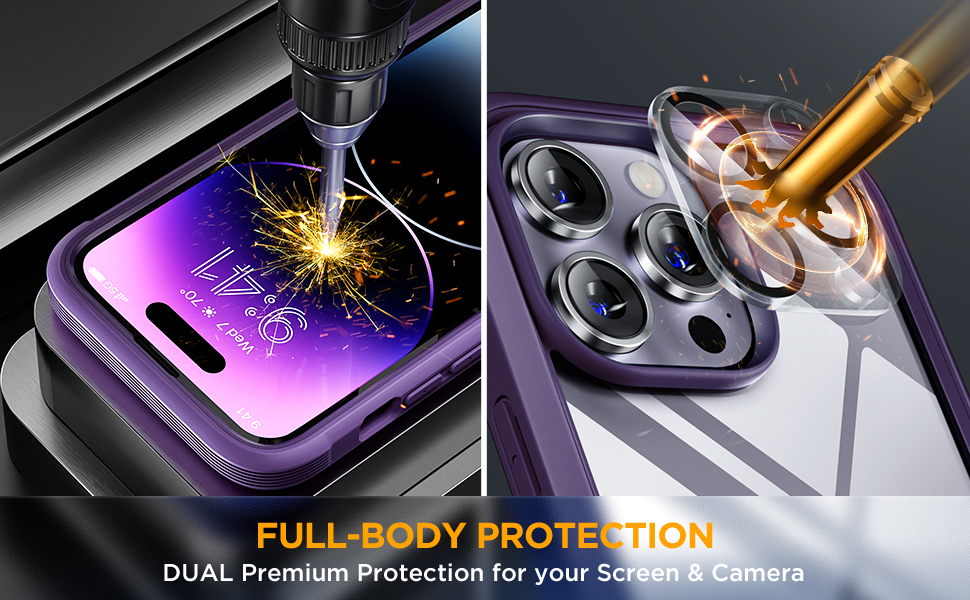 Miracase Glass Series for iPhone 14 Pro Case 6.1 Inch, 2023