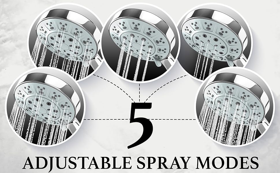 DIY Doctor Universal Shower Head High Power Shower Head High Pressure Shower Heads 5