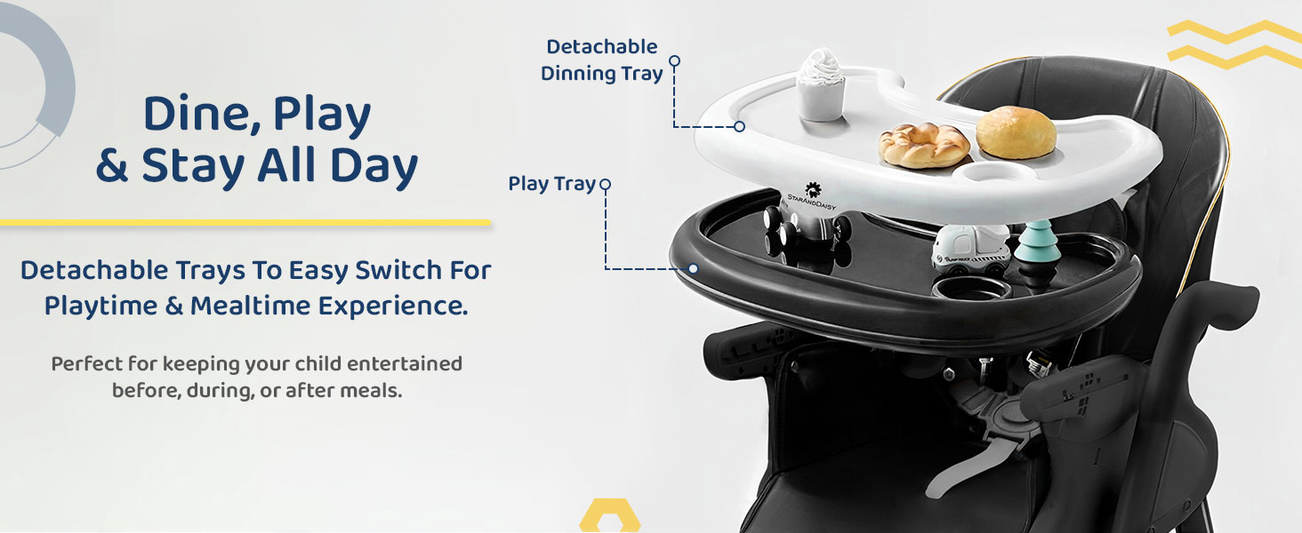 Reclining baby high chair