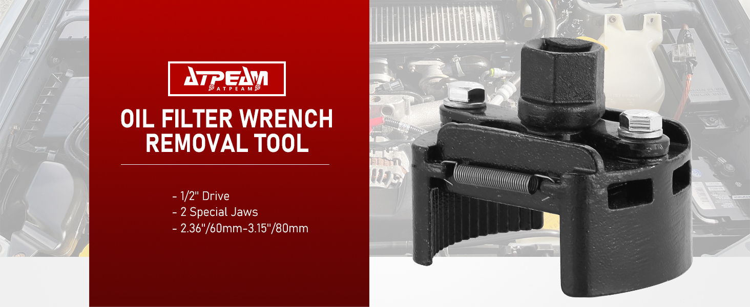ATPEAM Oil Filter Wrench Removal Tool Universal Oil Filter