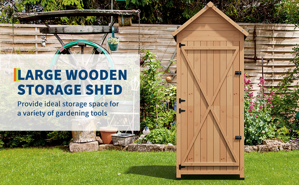 Outdoor Wooden Storage Shed