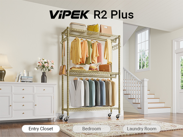 ②WWW_RACK WHAT WE WANT Amazon.com: VIPEK R2 Medium Rolling Clothes Rack Heavy Duty