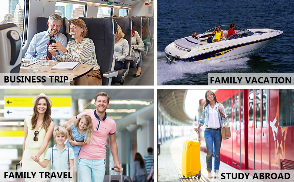 Family travel wallet useful for airports, crowded markets, buses, trains